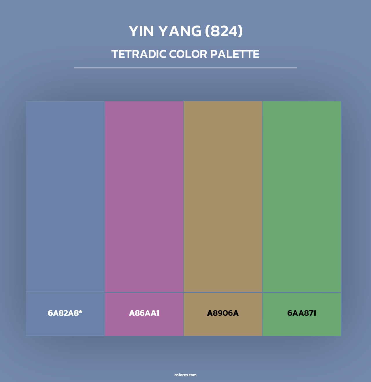 Yin Yang (824) - Tetradic Color Palette