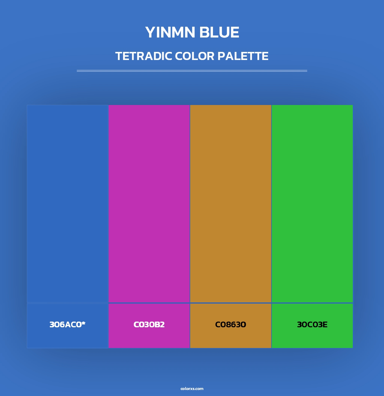 YInMn Blue - Tetradic Color Palette