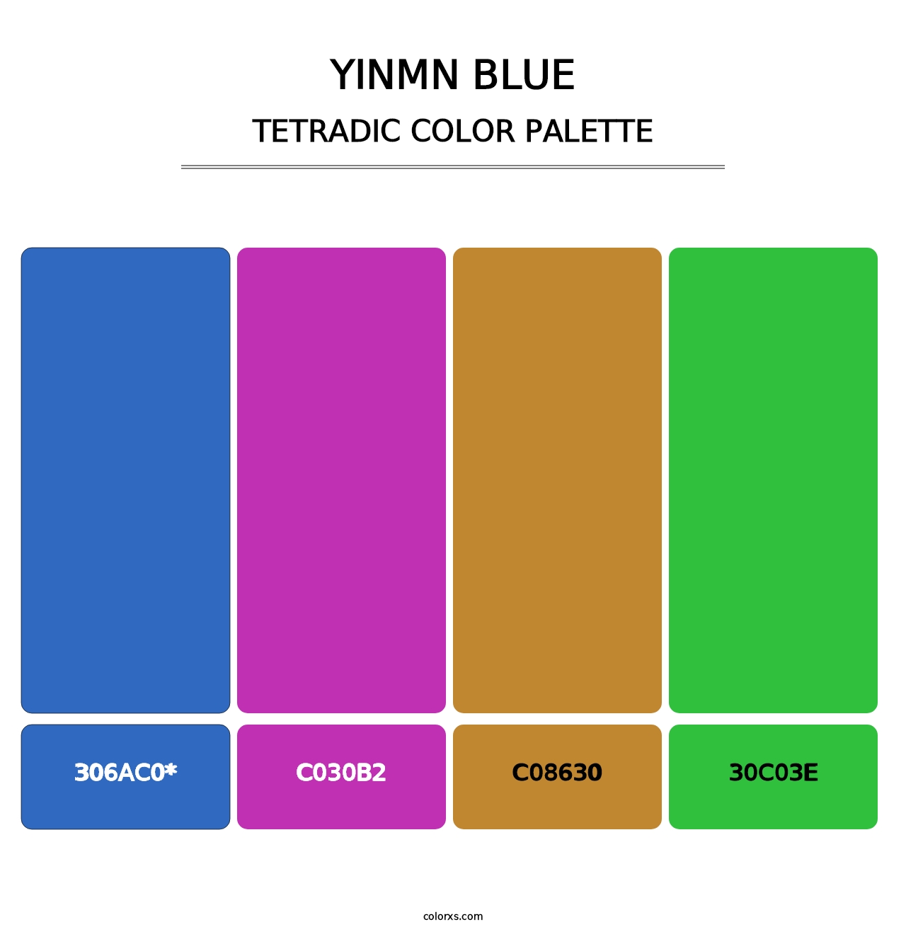 YInMn Blue - Tetradic Color Palette