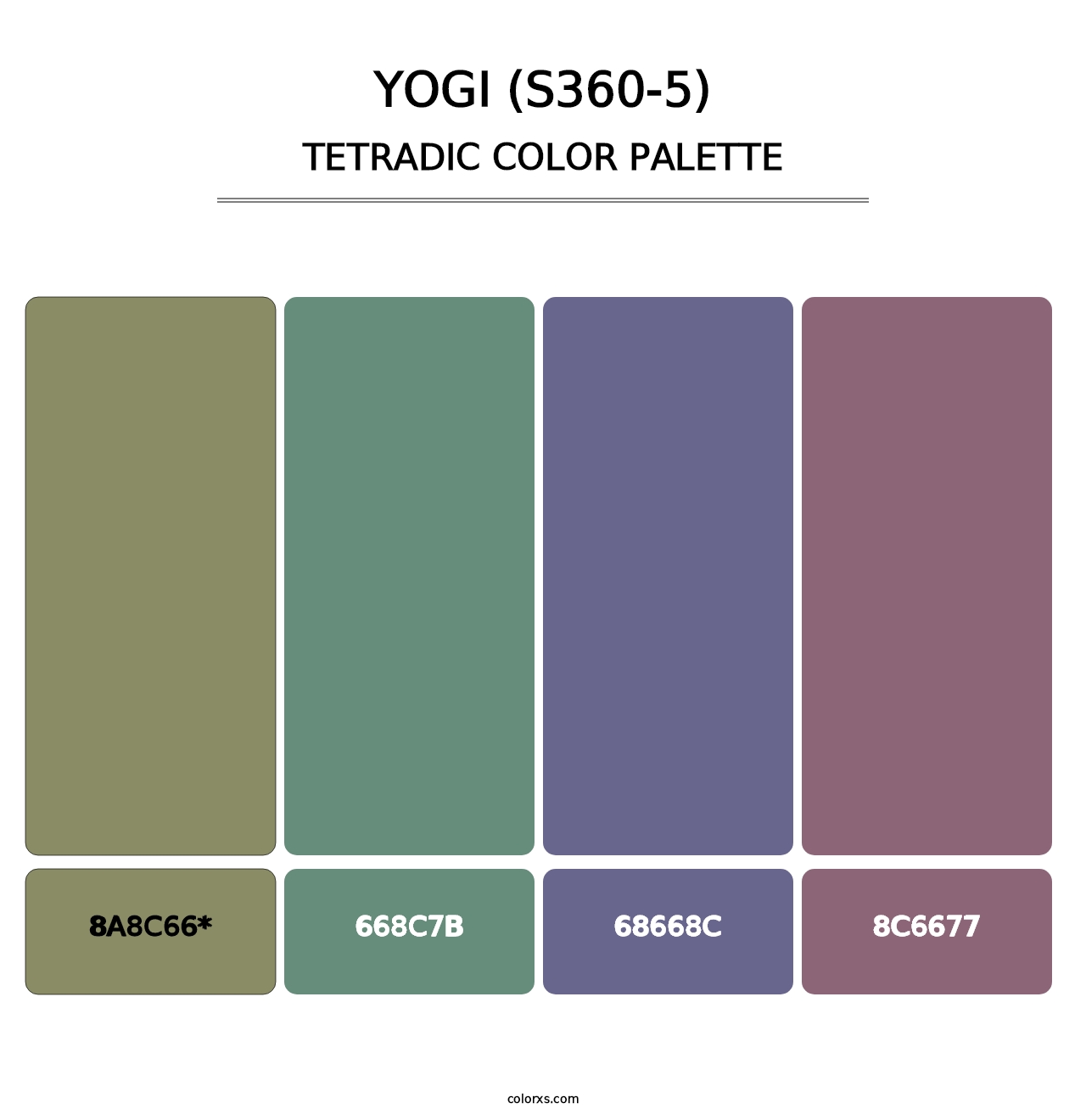 Yogi (S360-5) - Tetradic Color Palette