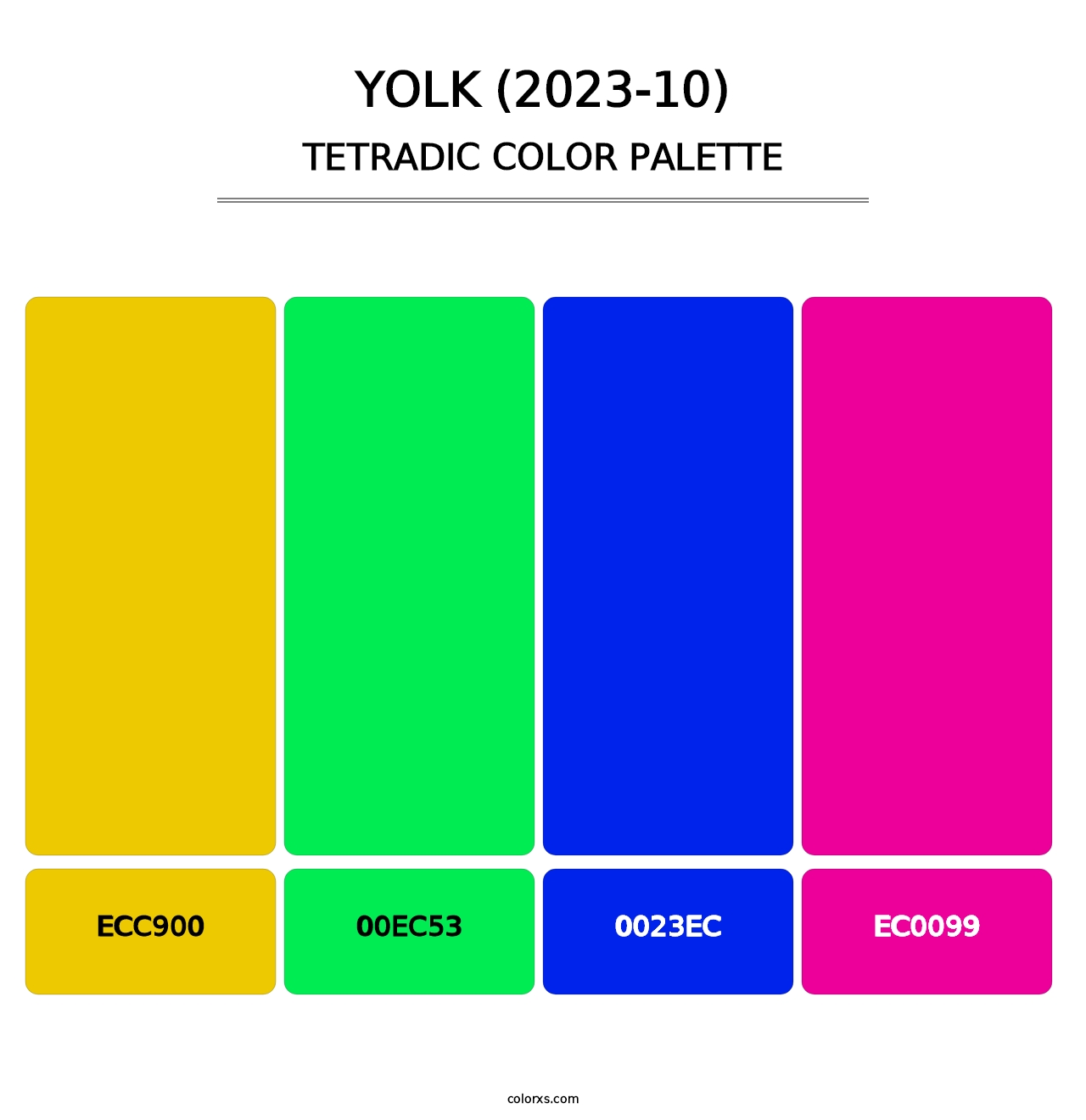 Yolk (2023-10) - Tetradic Color Palette