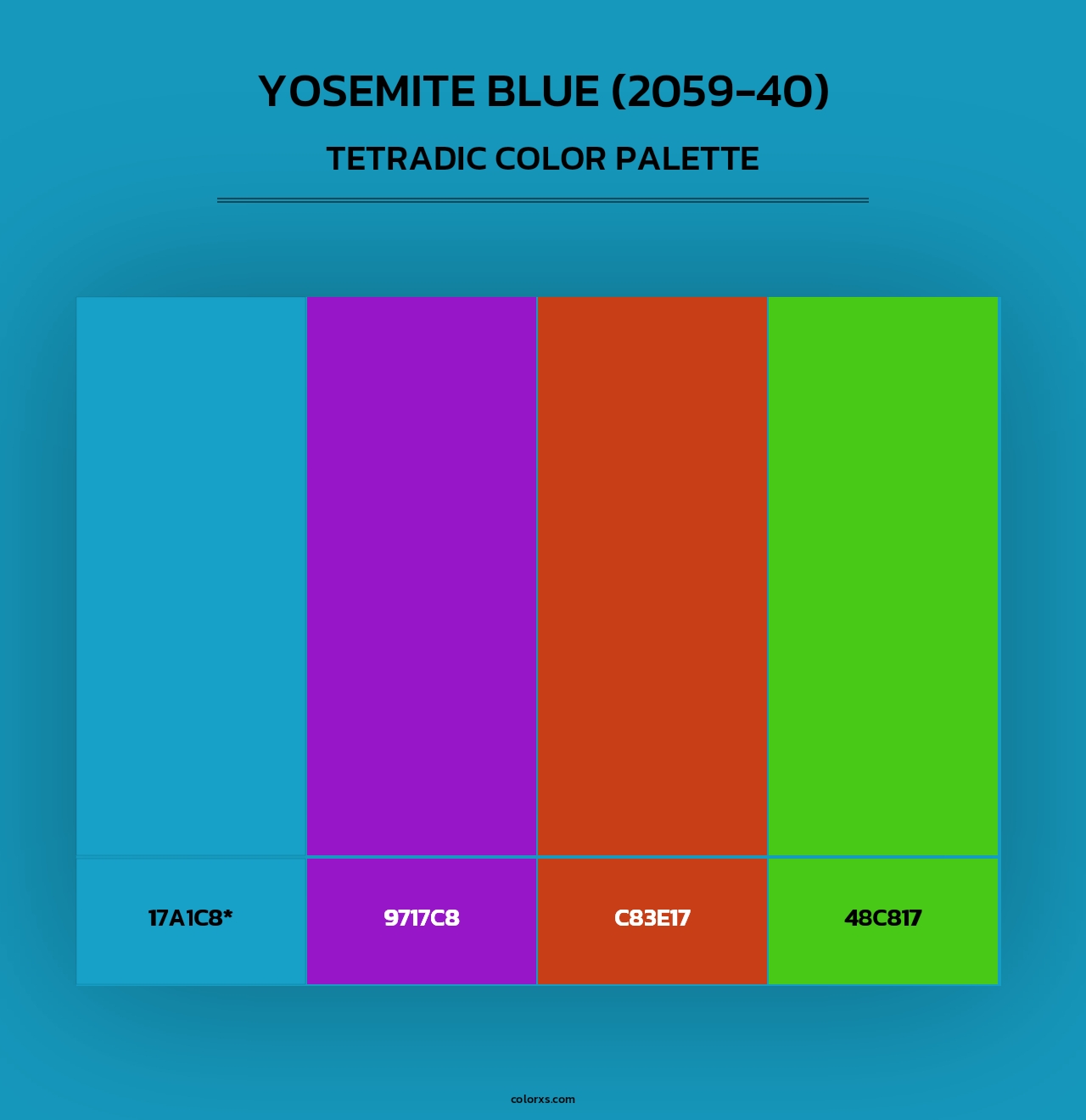 Yosemite Blue (2059-40) - Tetradic Color Palette