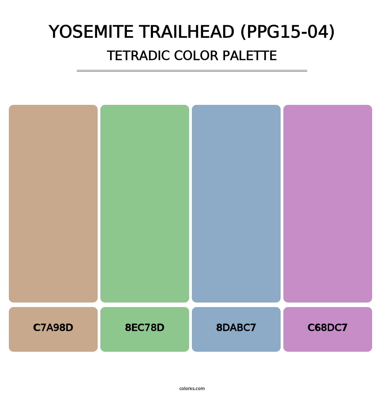 Yosemite Trailhead (PPG15-04) - Tetradic Color Palette