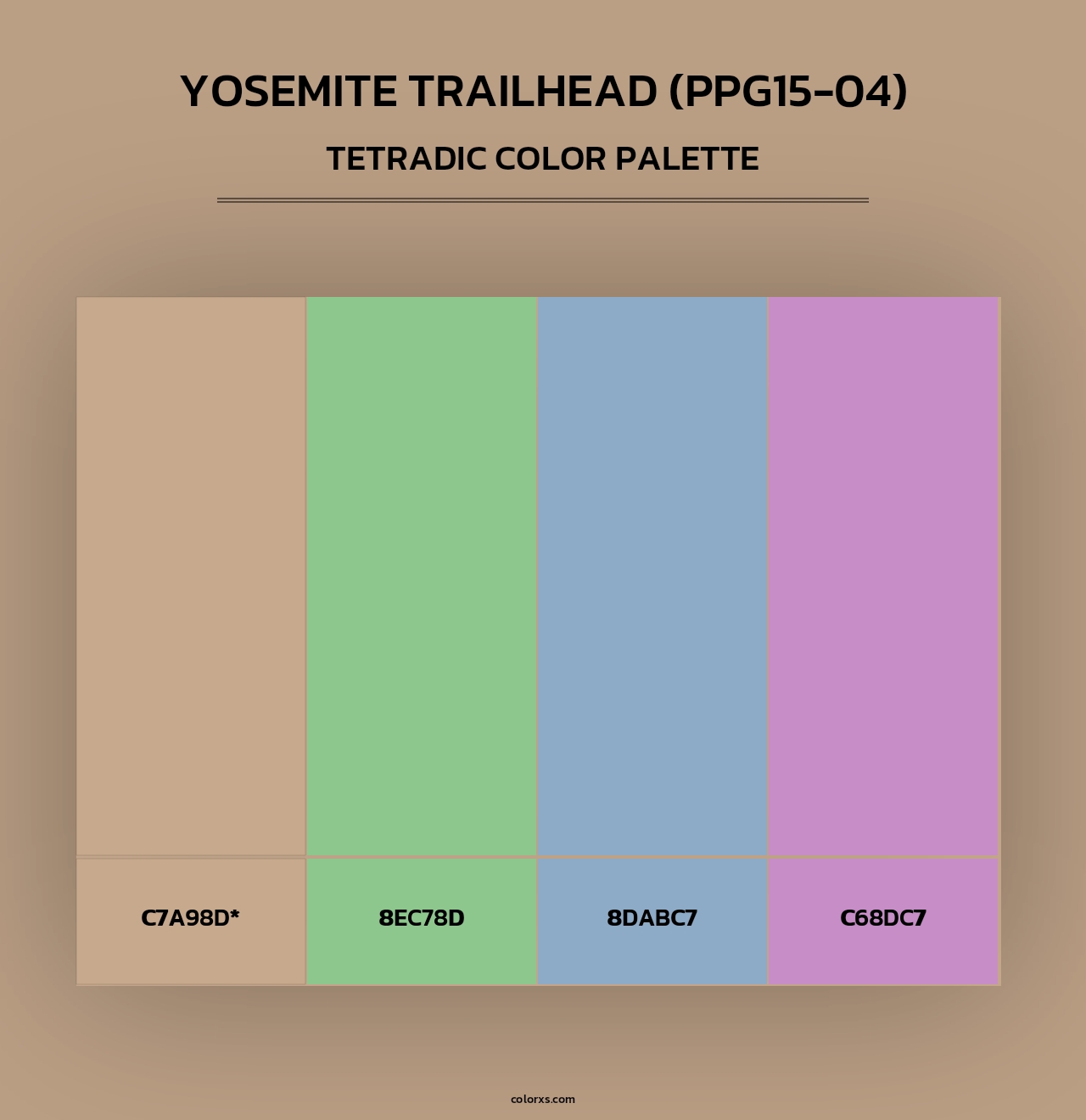Yosemite Trailhead (PPG15-04) - Tetradic Color Palette