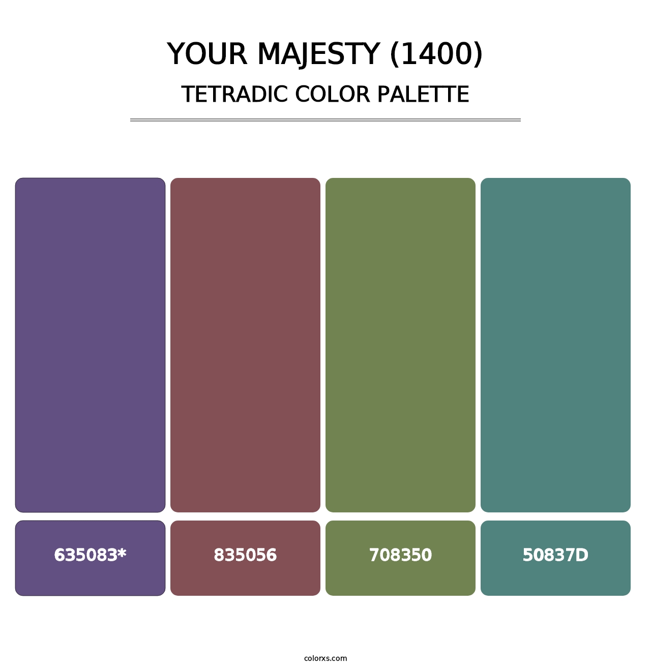 Your Majesty (1400) - Tetradic Color Palette