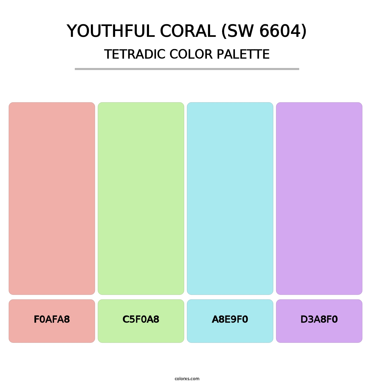 Youthful Coral (SW 6604) - Tetradic Color Palette
