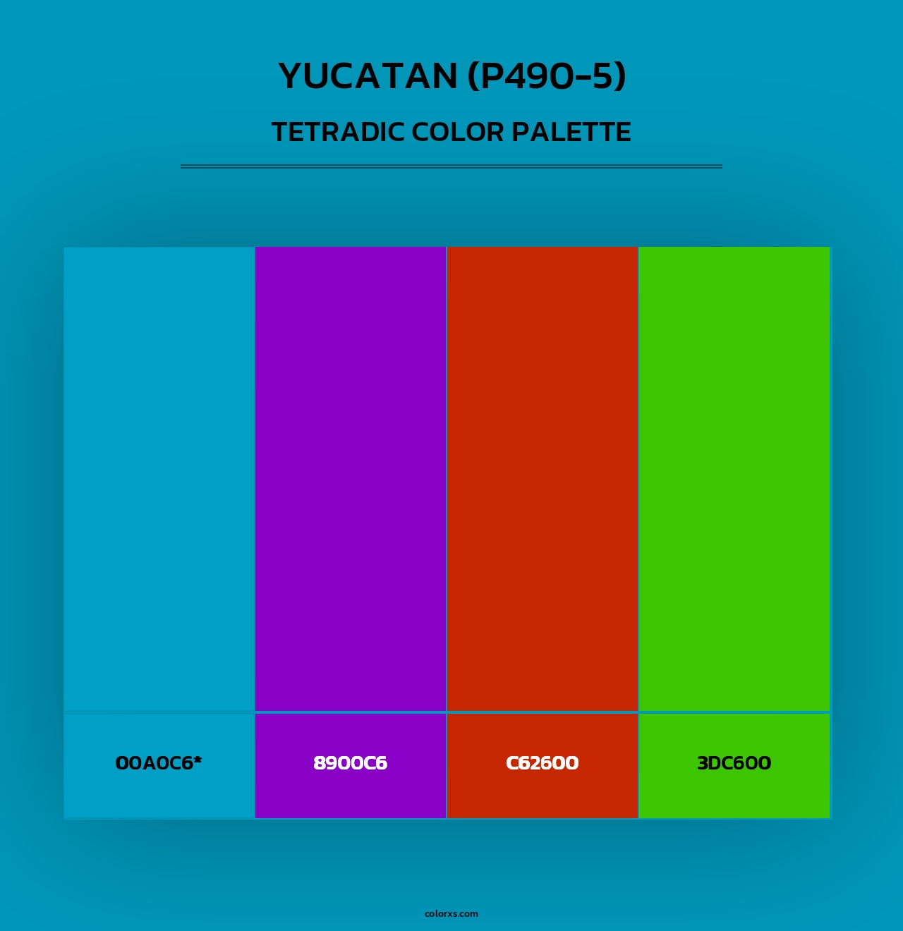 Yucatan (P490-5) - Tetradic Color Palette