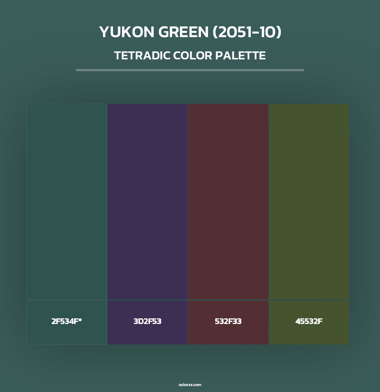 Yukon Green (2051-10) - Tetradic Color Palette