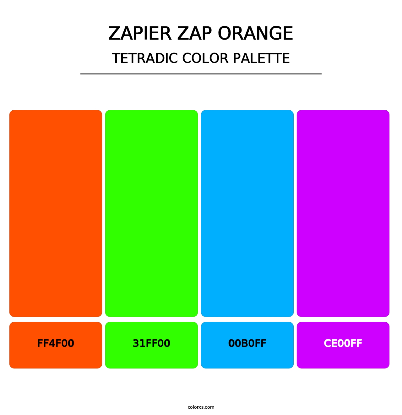 Zapier Zap Orange - Tetradic Color Palette