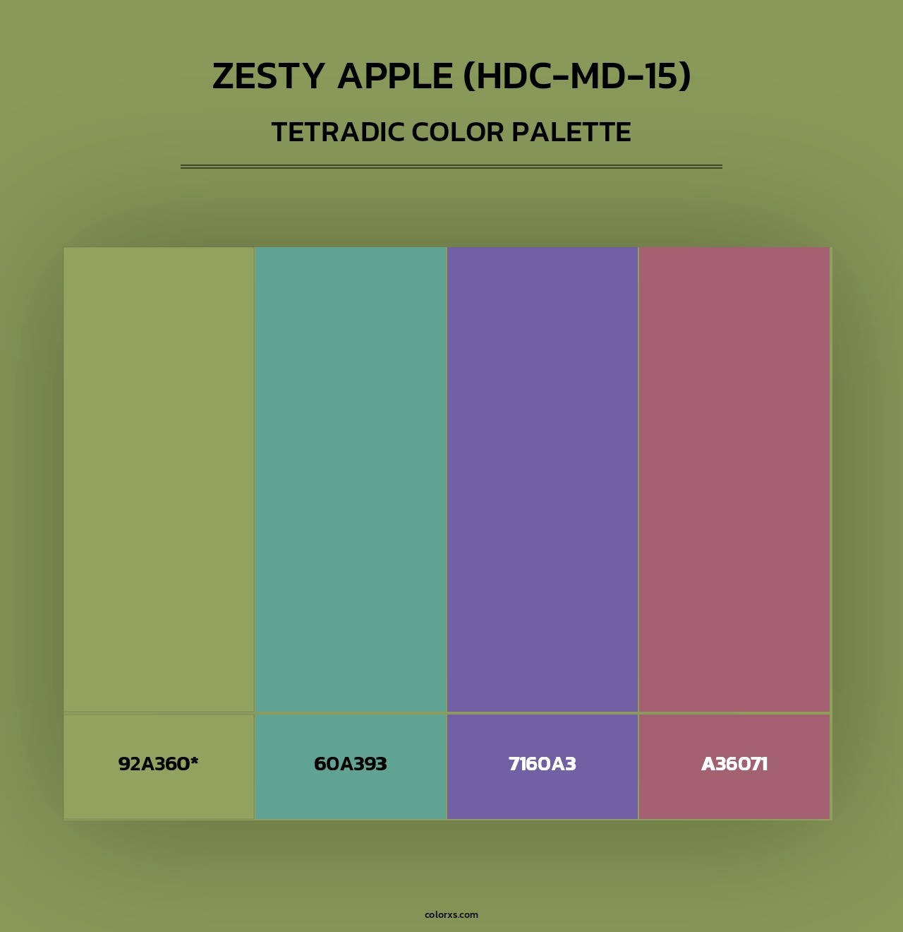 Zesty Apple (HDC-MD-15) - Tetradic Color Palette