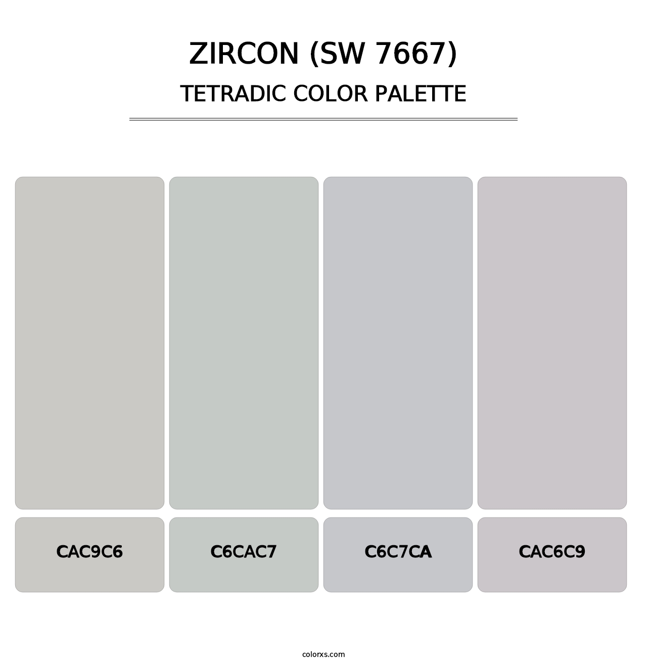 Zircon (SW 7667) - Tetradic Color Palette