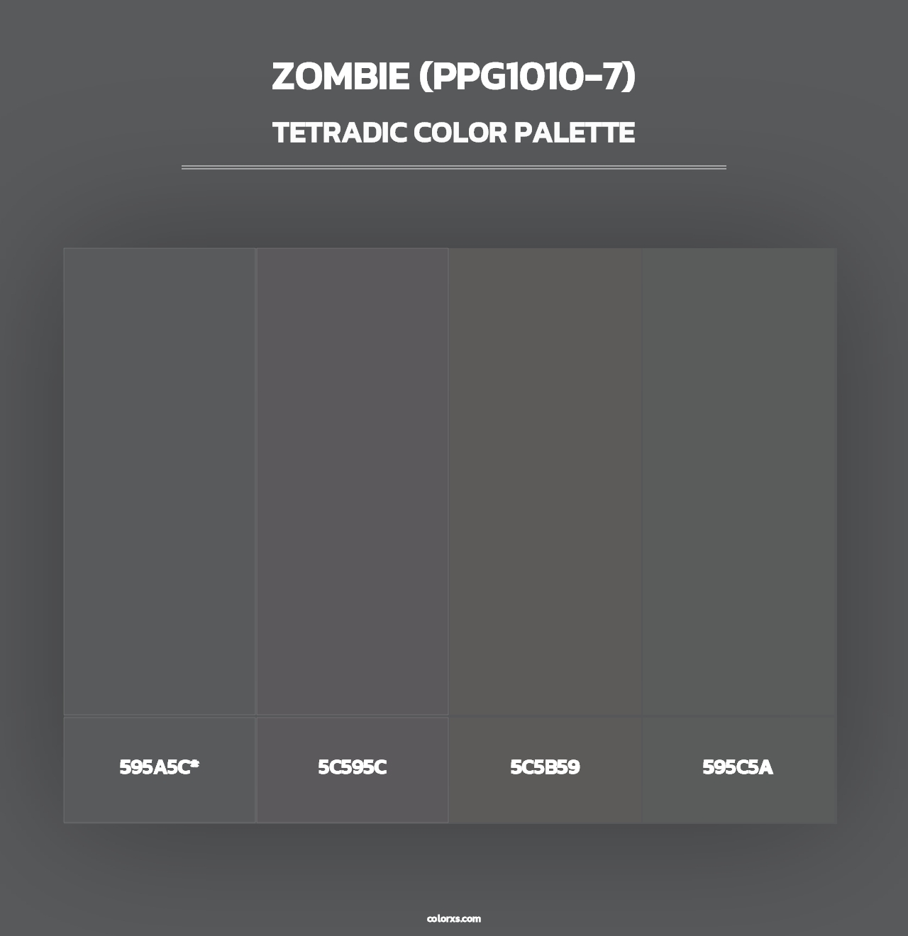 Zombie (PPG1010-7) - Tetradic Color Palette