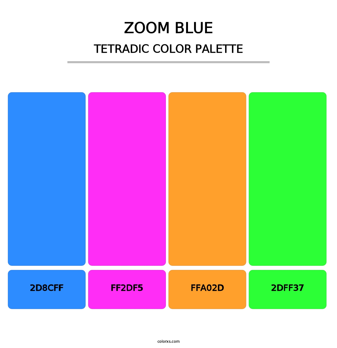 Zoom Blue - Tetradic Color Palette