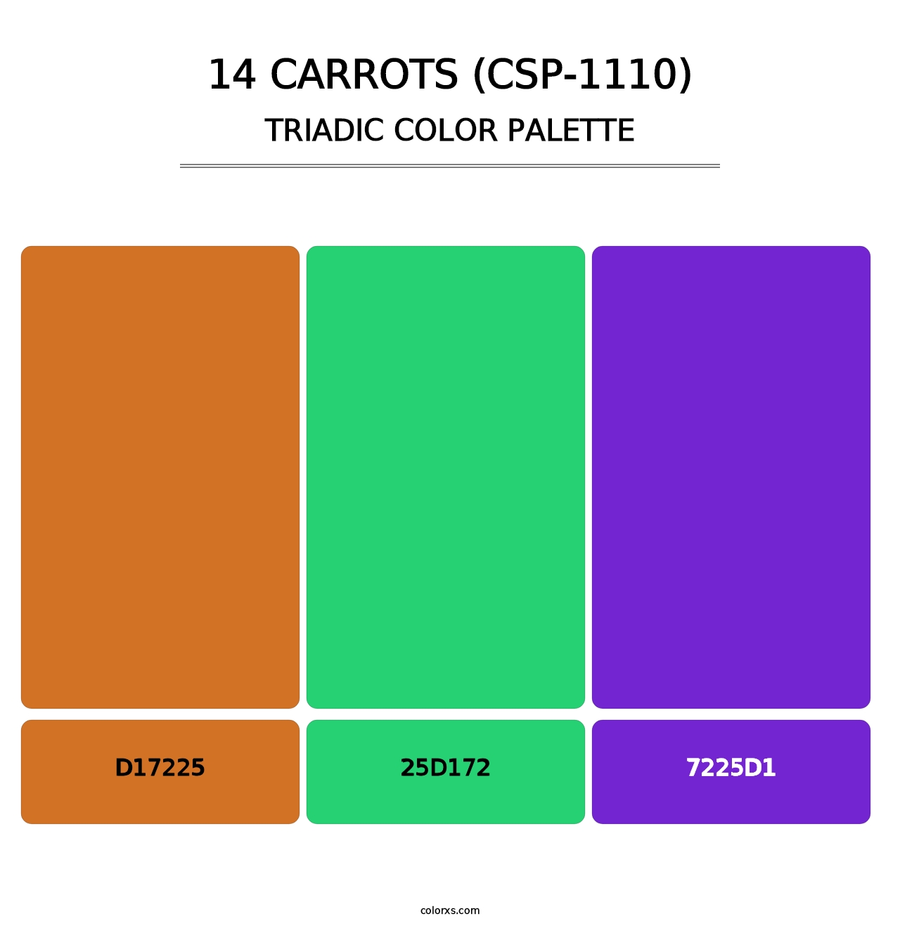 14 Carrots (CSP-1110) - Triadic Color Palette