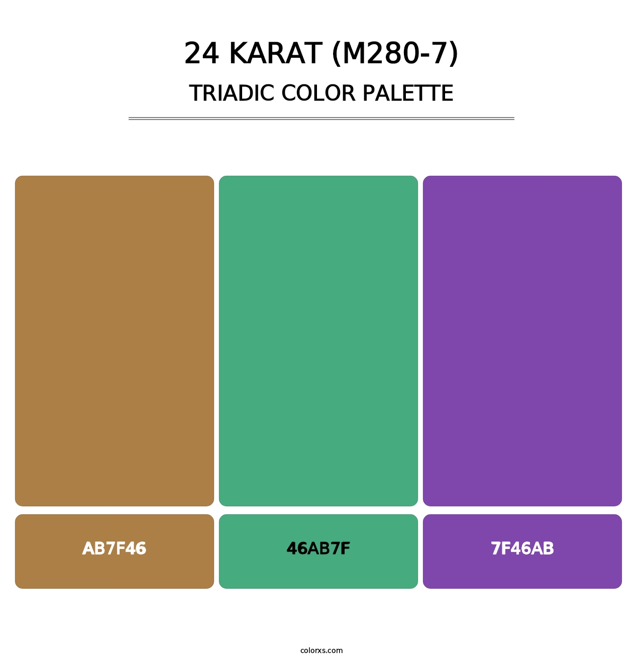 24 Karat (M280-7) - Triadic Color Palette