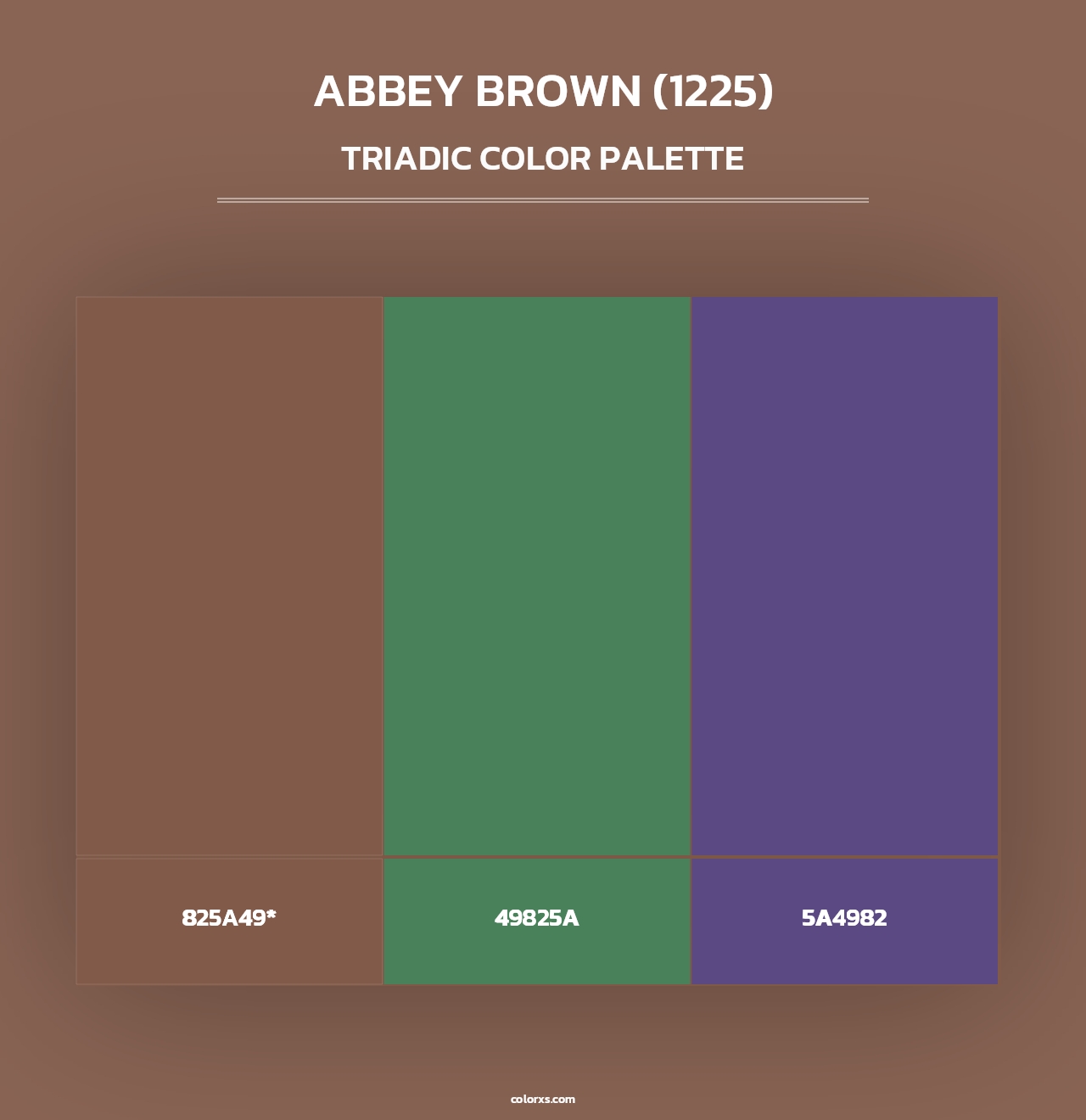Abbey Brown (1225) - Triadic Color Palette