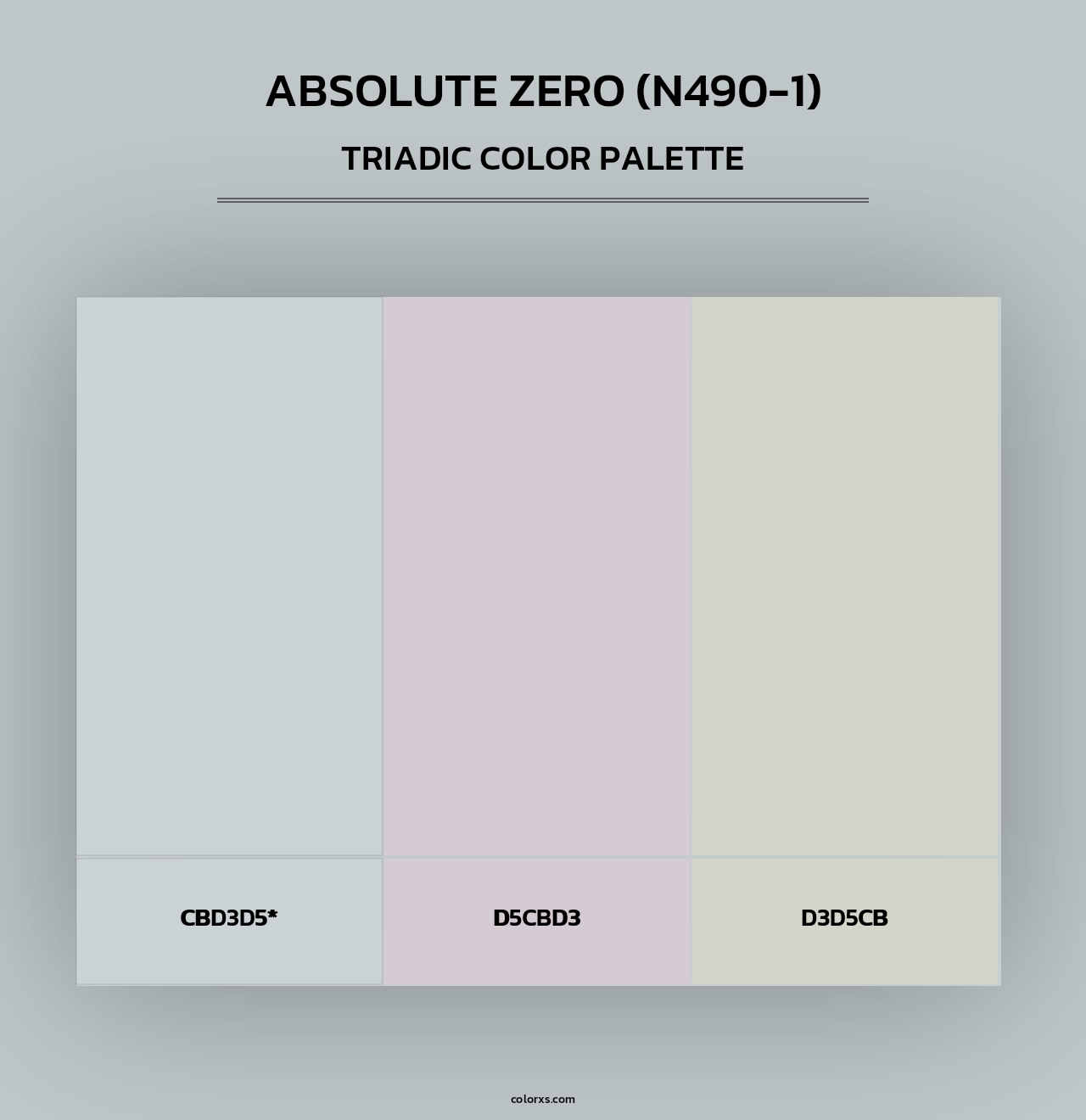 Absolute Zero (N490-1) - Triadic Color Palette