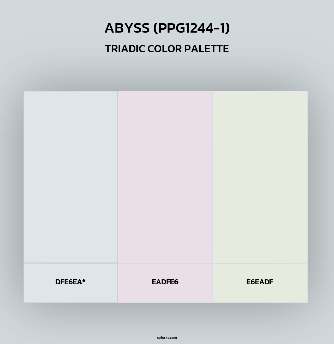 Abyss (PPG1244-1) - Triadic Color Palette