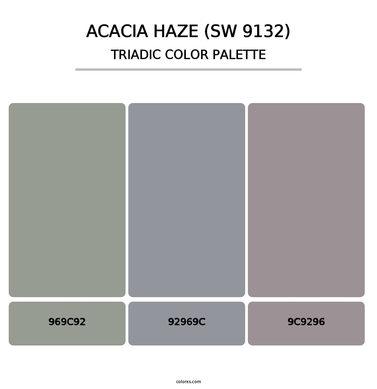 Acacia Haze (SW 9132) - Triadic Color Palette