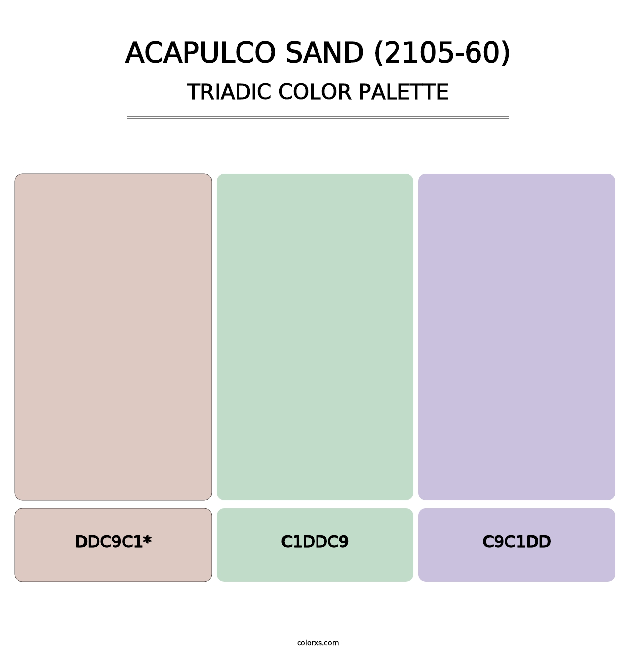 Acapulco Sand (2105-60) - Triadic Color Palette