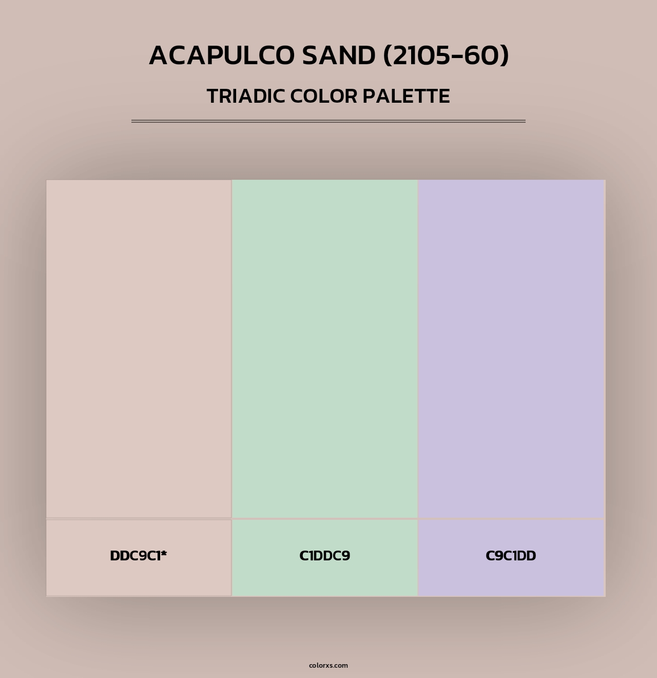 Acapulco Sand (2105-60) - Triadic Color Palette