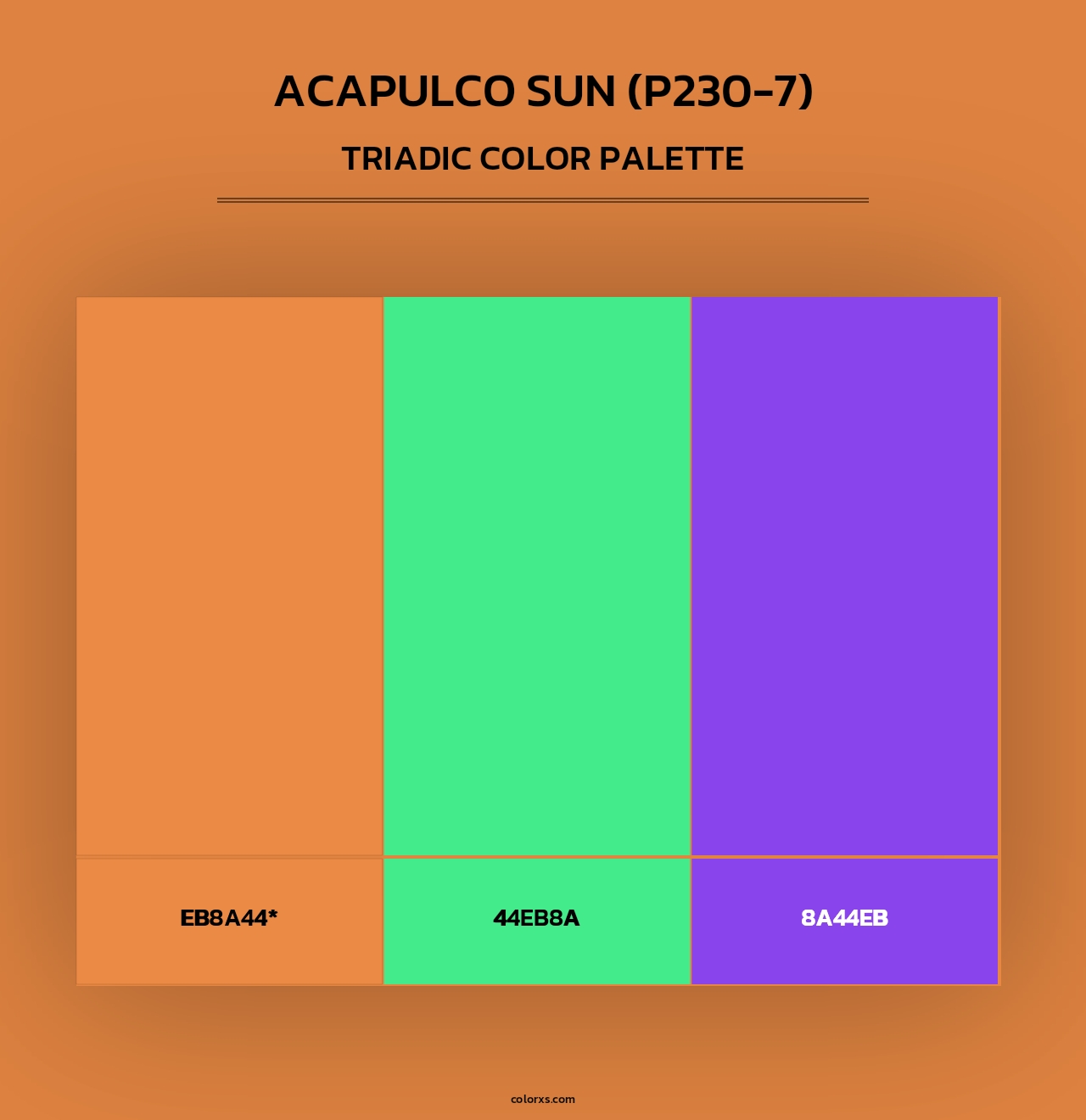 Acapulco Sun (P230-7) - Triadic Color Palette