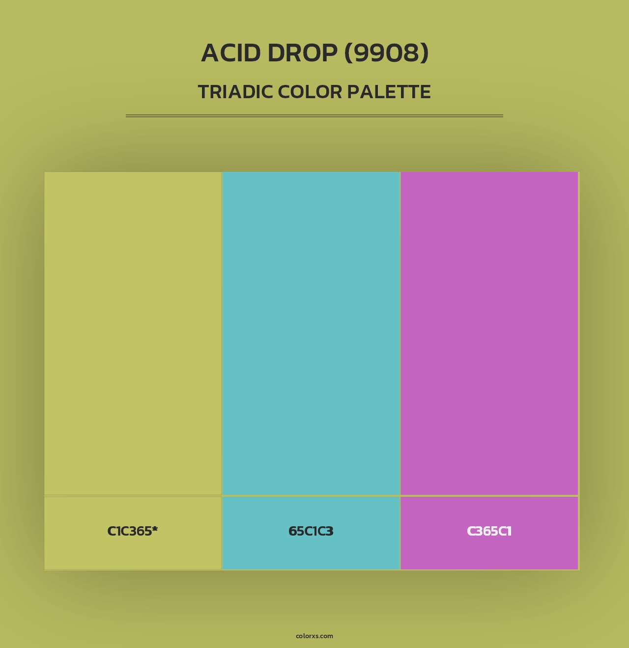 Acid Drop (9908) - Triadic Color Palette