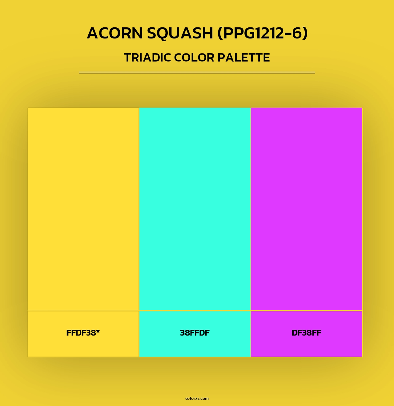 Acorn Squash (PPG1212-6) - Triadic Color Palette