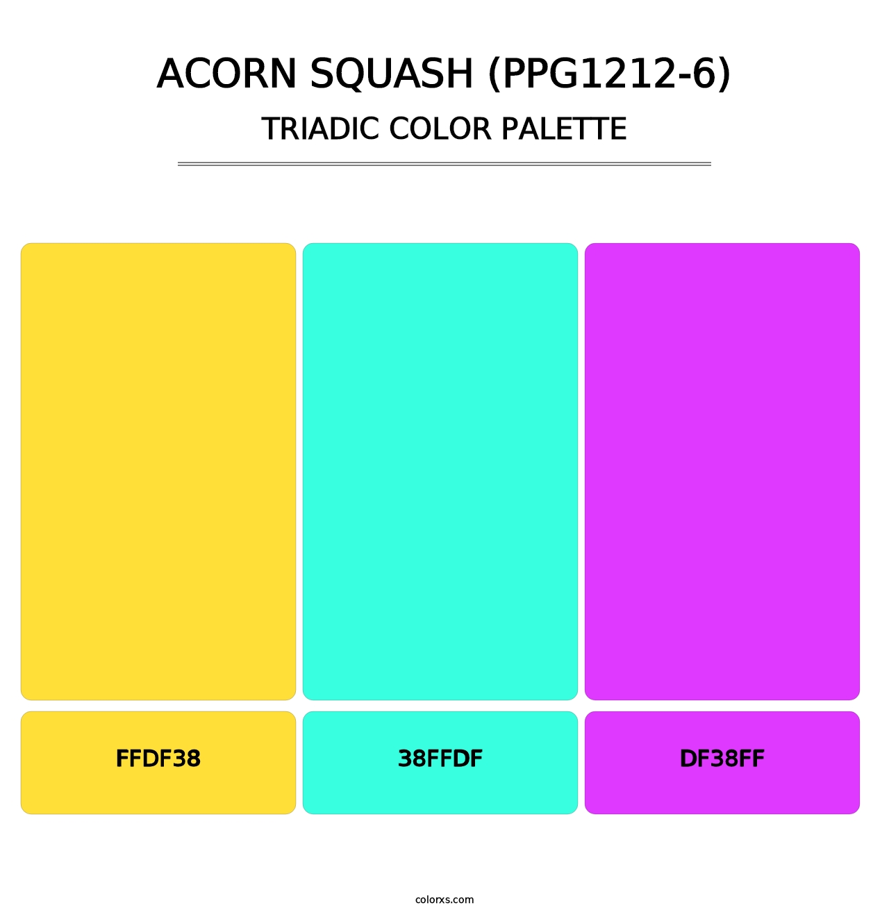 Acorn Squash (PPG1212-6) - Triadic Color Palette