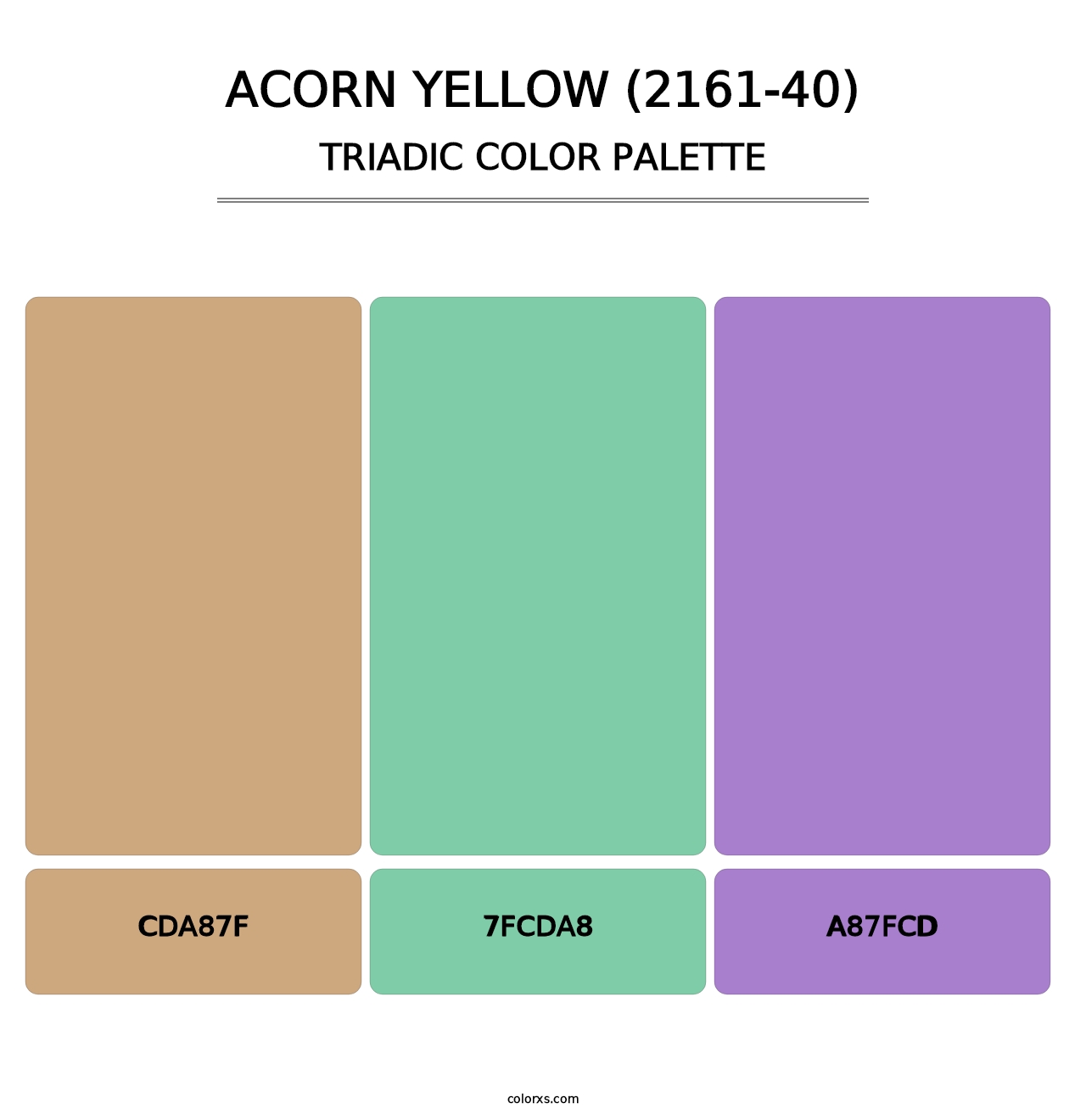 Acorn Yellow (2161-40) - Triadic Color Palette