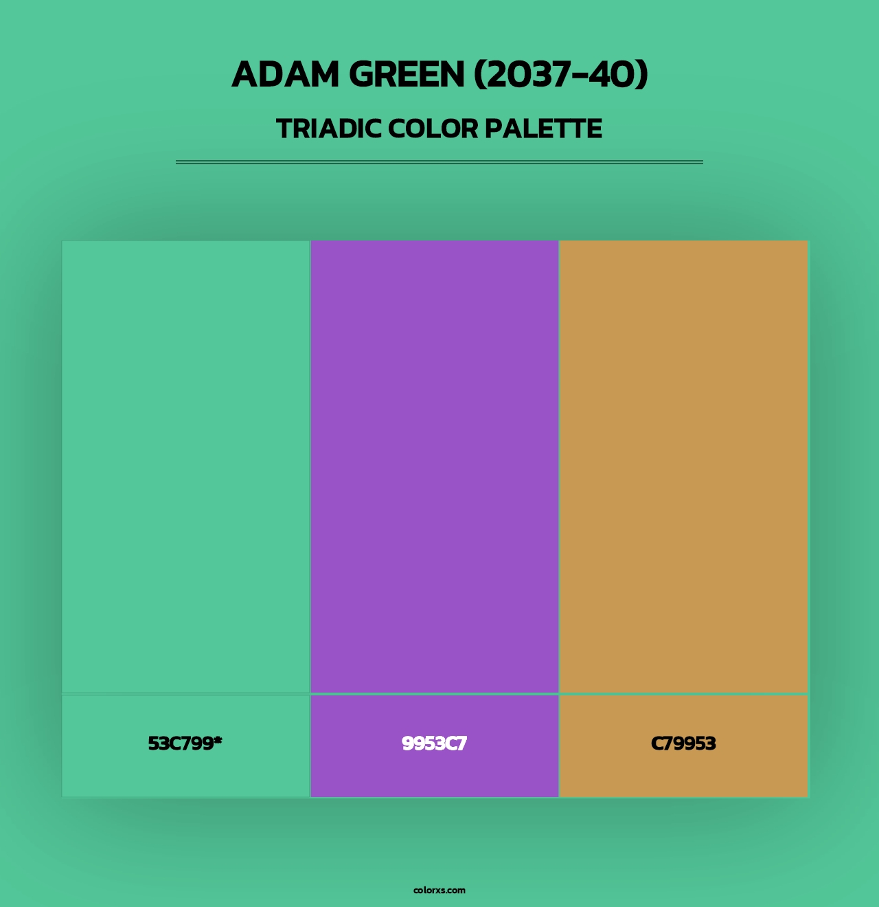Adam Green (2037-40) - Triadic Color Palette
