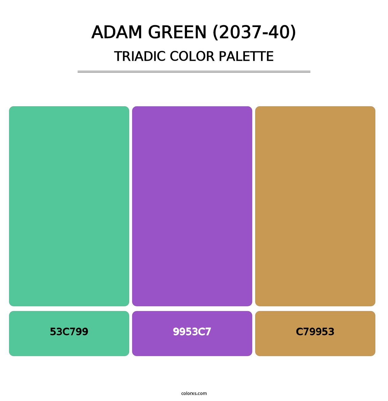 Adam Green (2037-40) - Triadic Color Palette