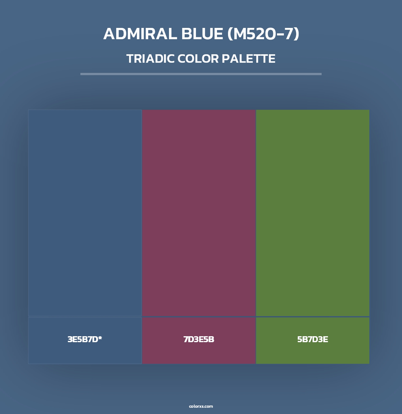 Admiral Blue (M520-7) - Triadic Color Palette