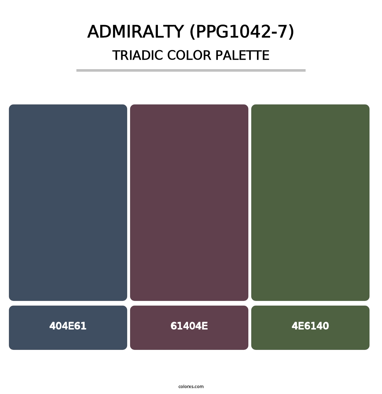 Admiralty (PPG1042-7) - Triadic Color Palette