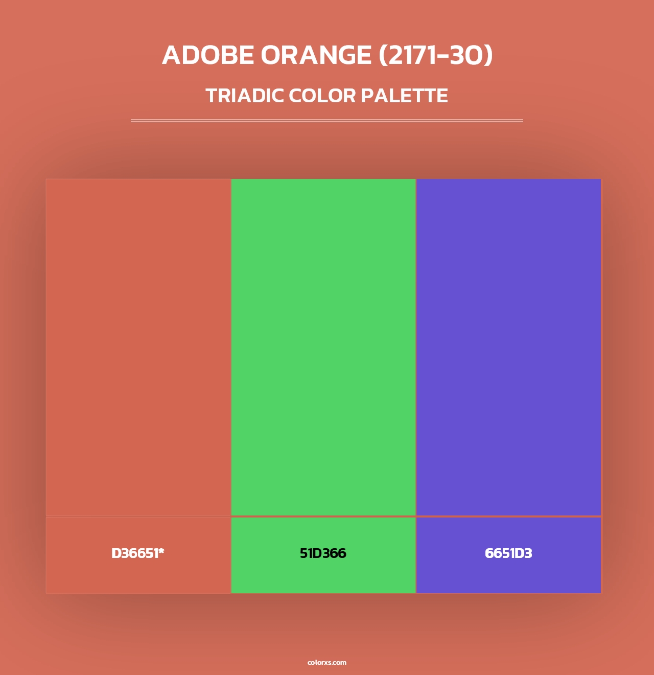 Adobe Orange (2171-30) - Triadic Color Palette