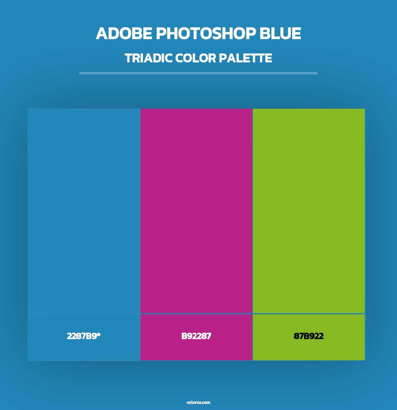 Adobe Photoshop Blue - Triadic Color Palette