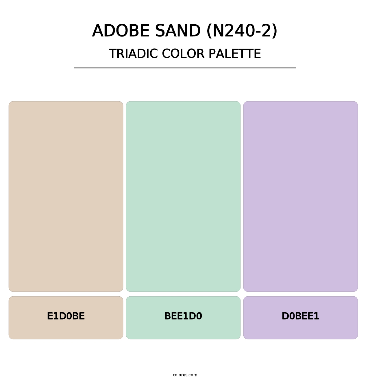 Adobe Sand (N240-2) - Triadic Color Palette