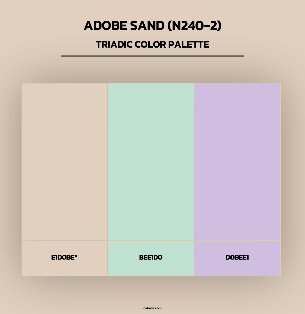 Adobe Sand (N240-2) - Triadic Color Palette