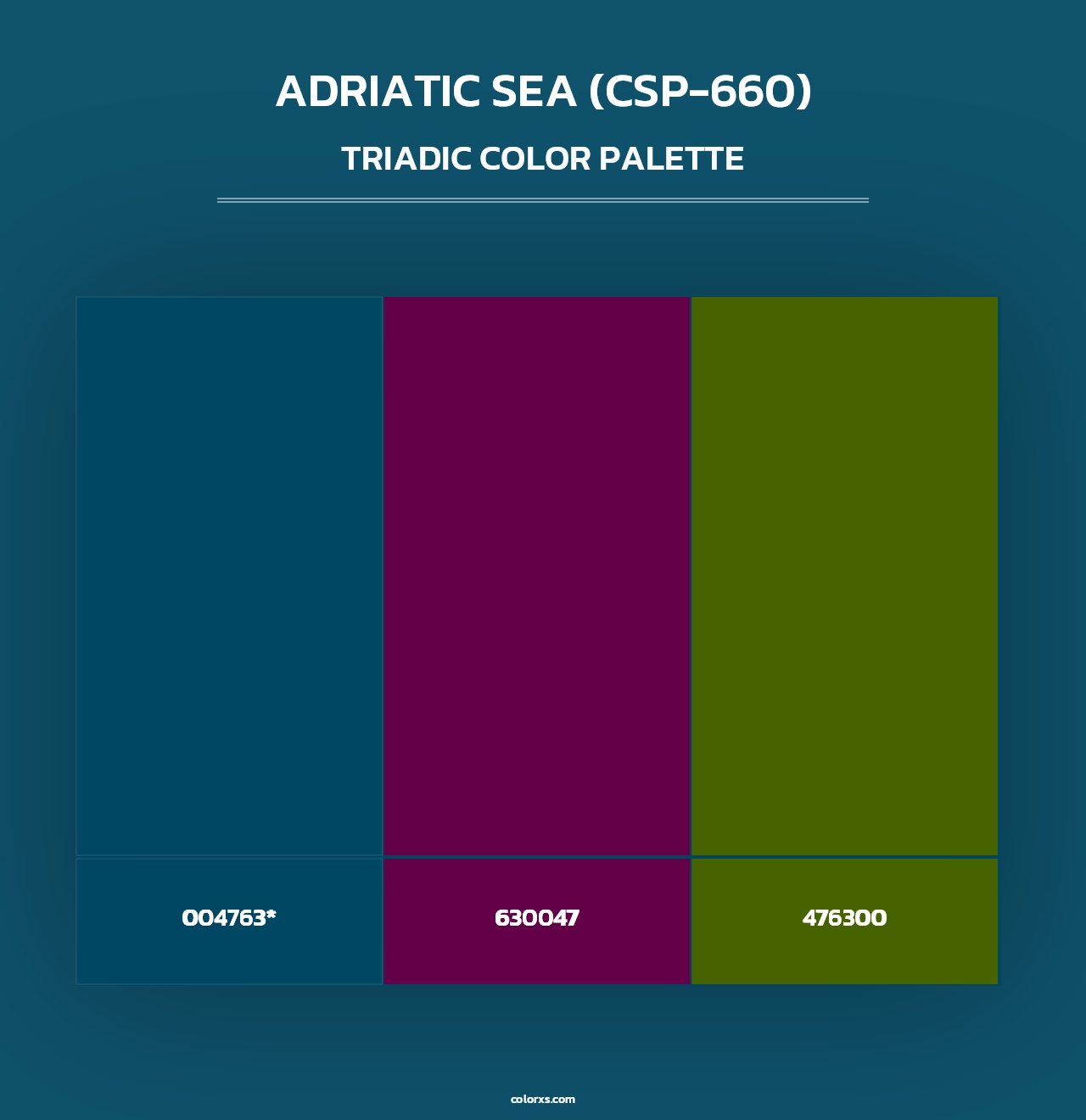Adriatic Sea (CSP-660) - Triadic Color Palette