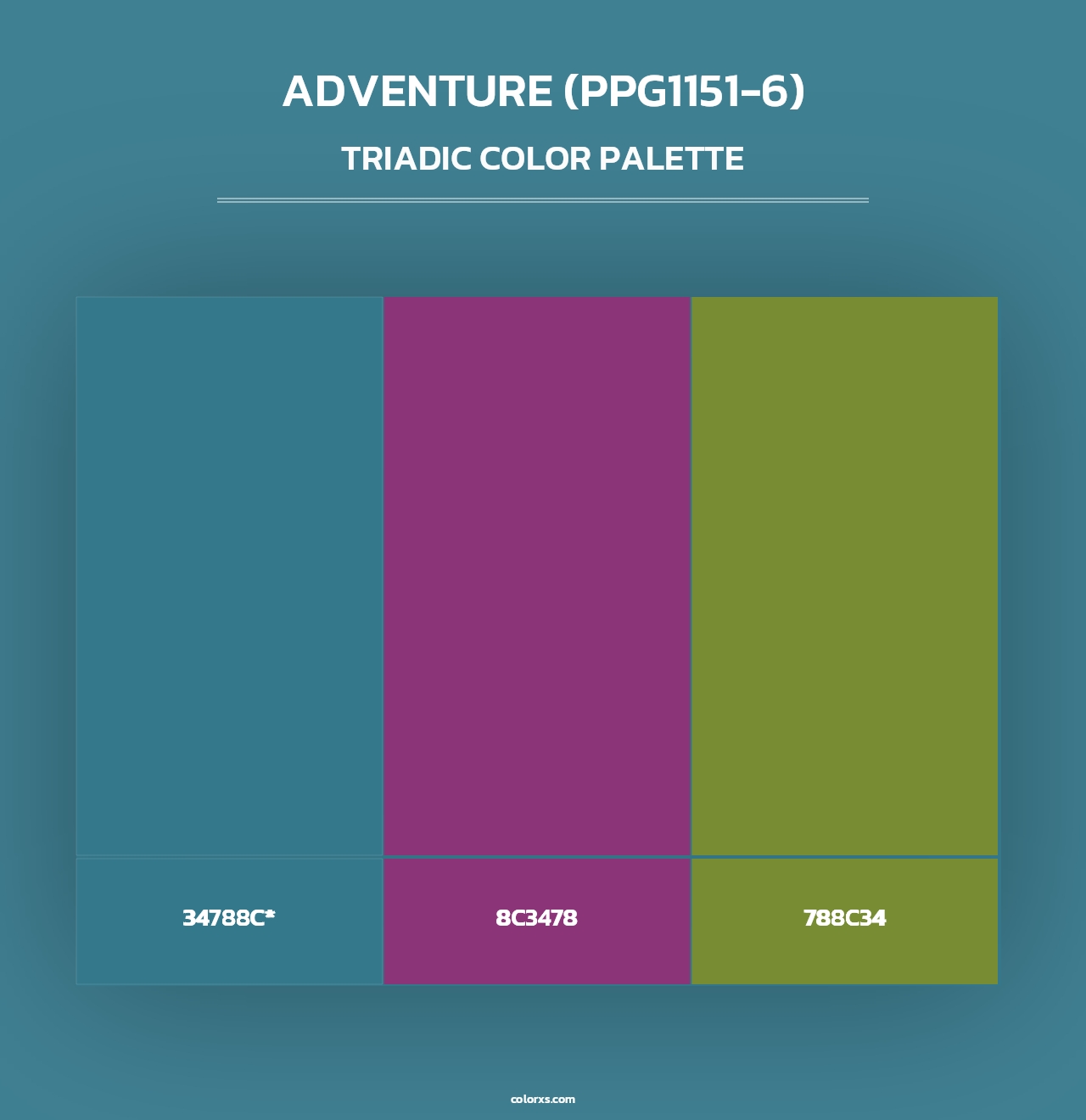 Adventure (PPG1151-6) - Triadic Color Palette