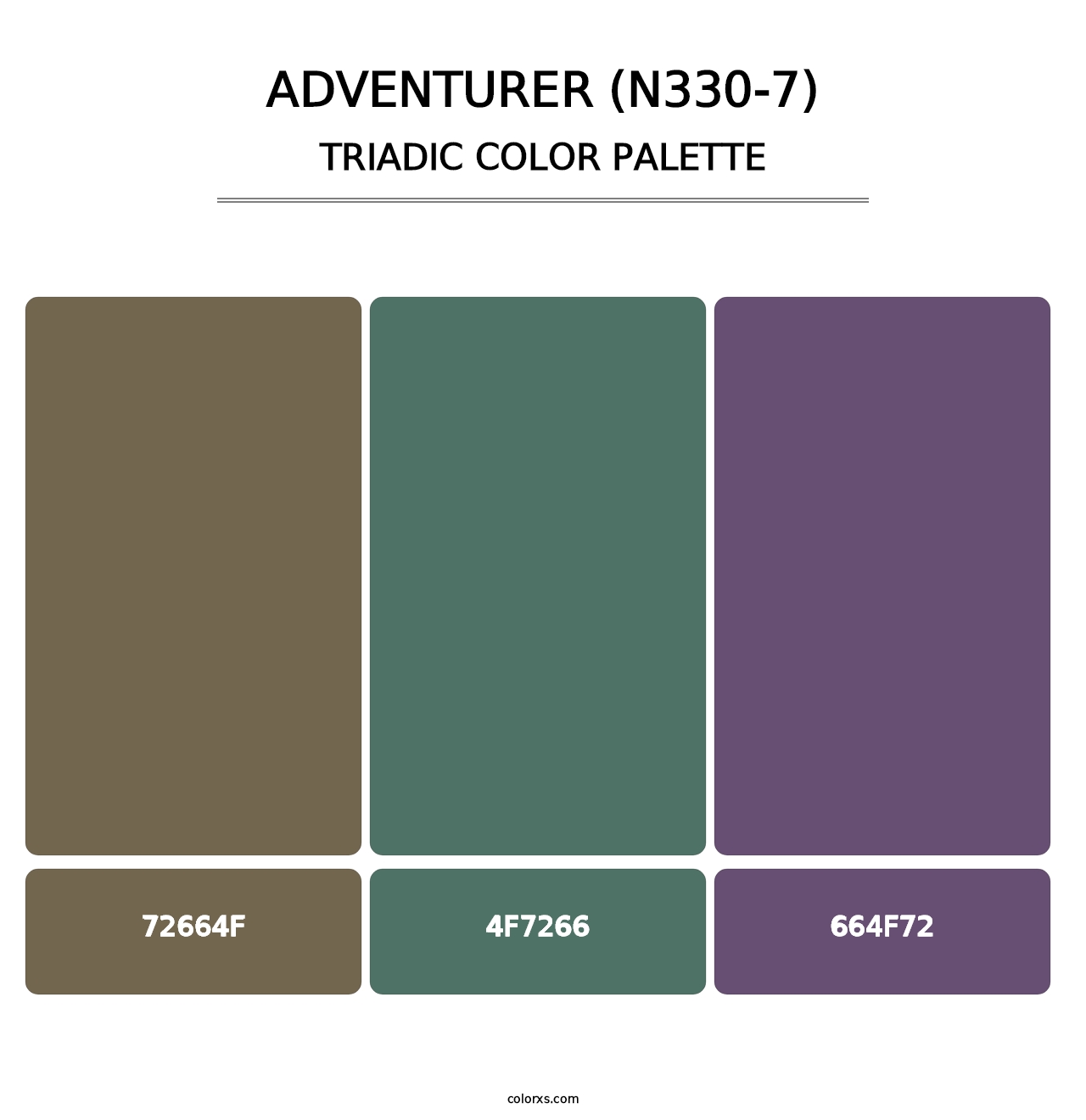 Adventurer (N330-7) - Triadic Color Palette