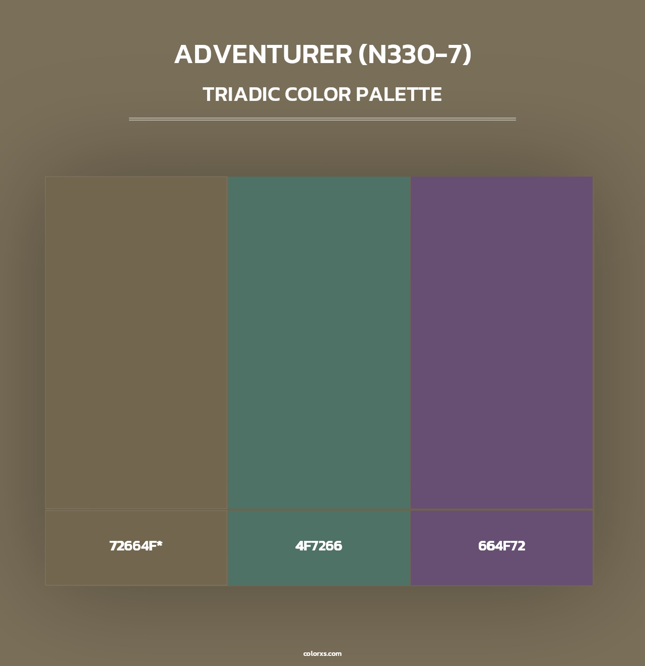 Adventurer (N330-7) - Triadic Color Palette