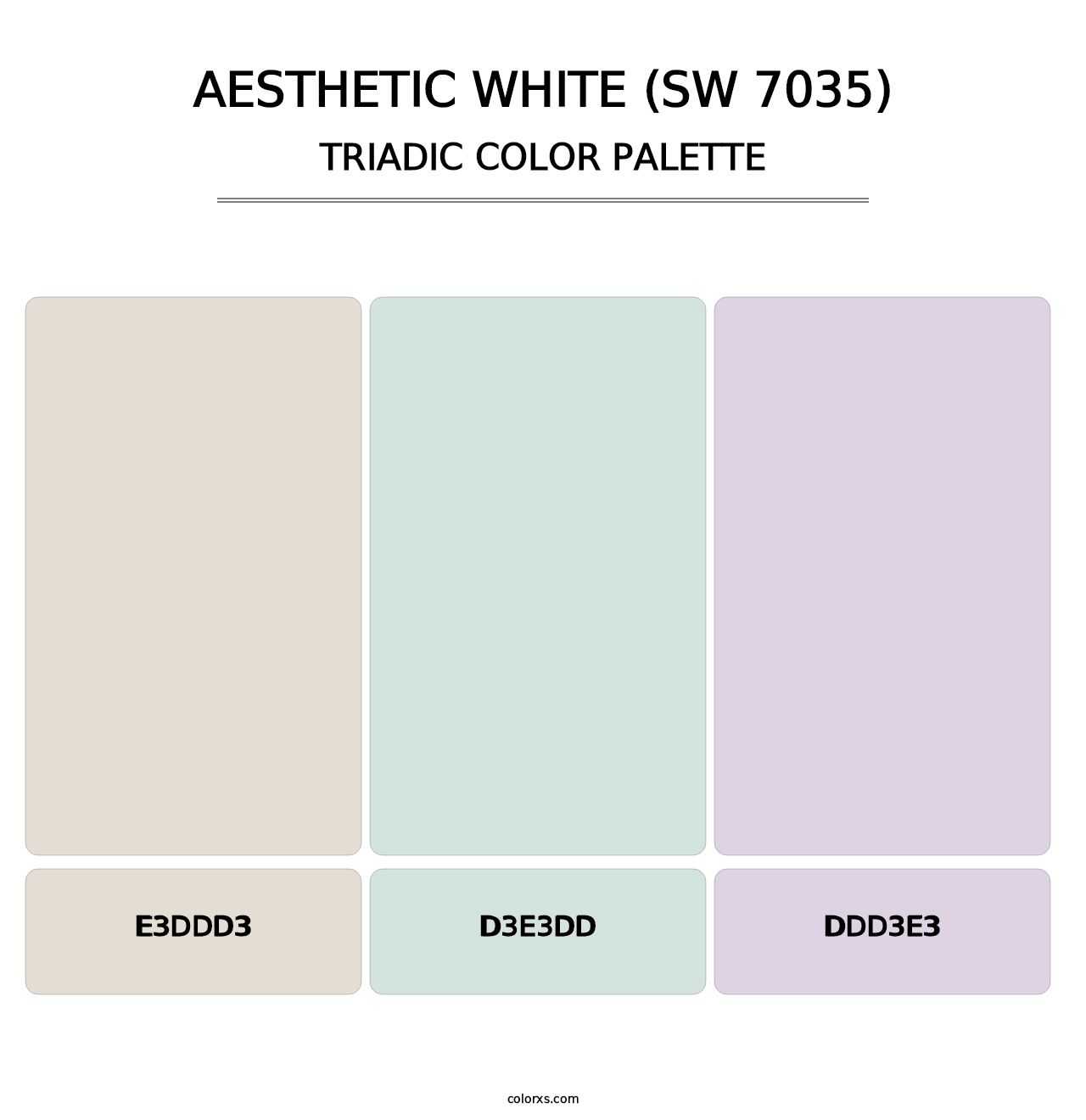 Aesthetic White (SW 7035) - Triadic Color Palette