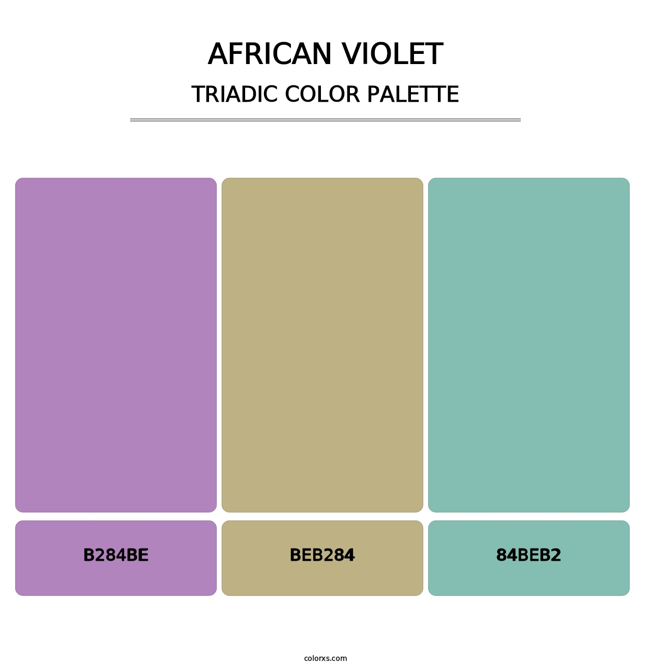 African Violet - Triadic Color Palette