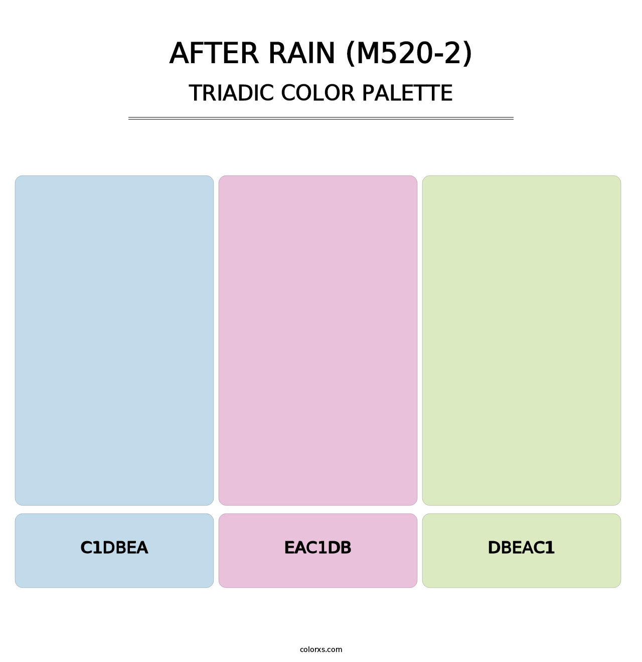 After Rain (M520-2) - Triadic Color Palette