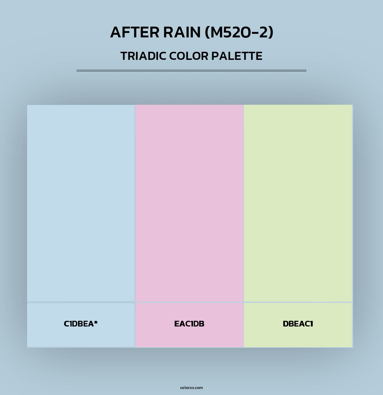 After Rain (M520-2) - Triadic Color Palette