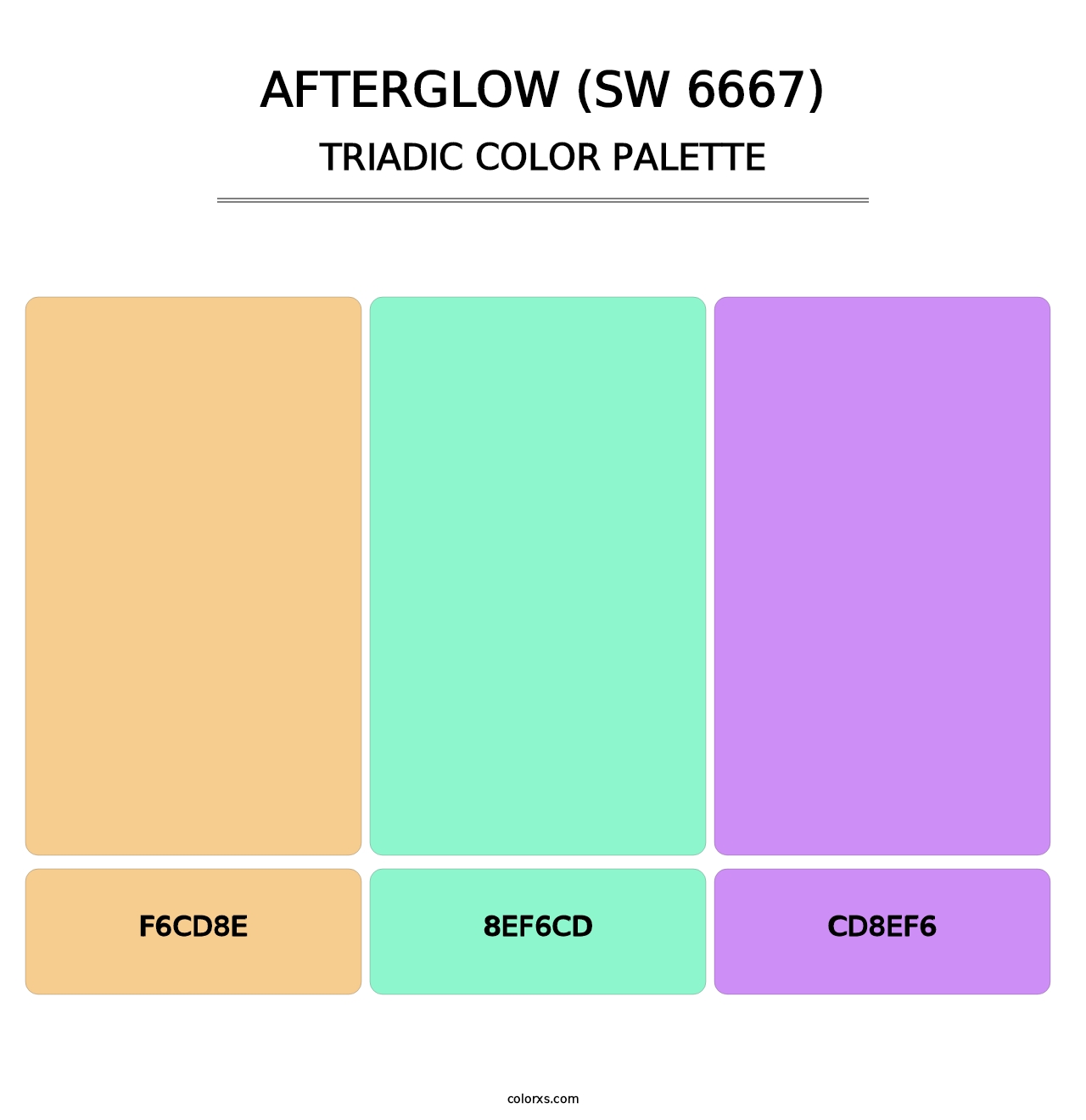Afterglow (SW 6667) - Triadic Color Palette