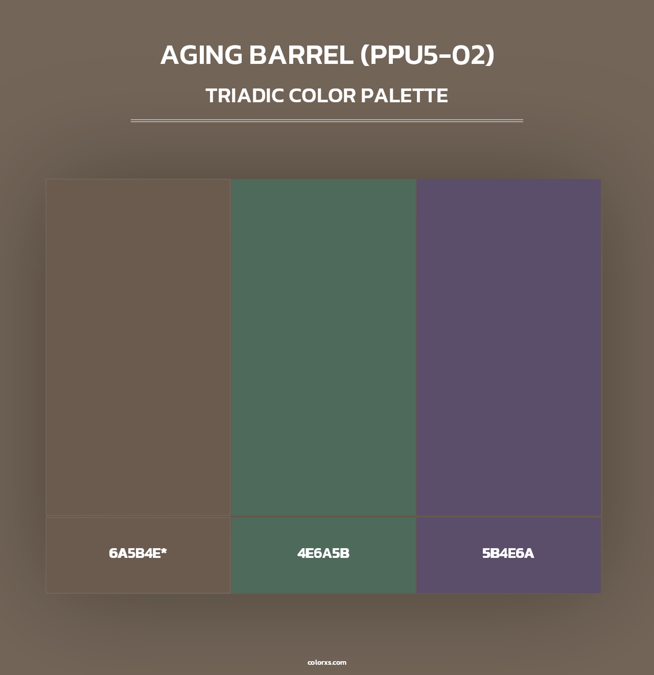 Aging Barrel (PPU5-02) - Triadic Color Palette
