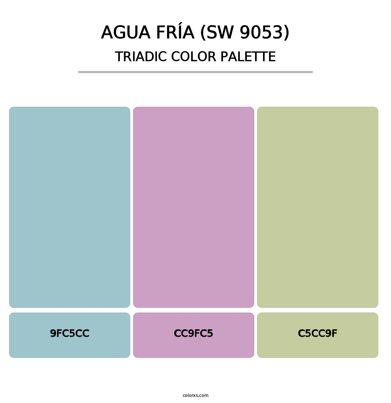 Agua Fría (SW 9053) - Triadic Color Palette