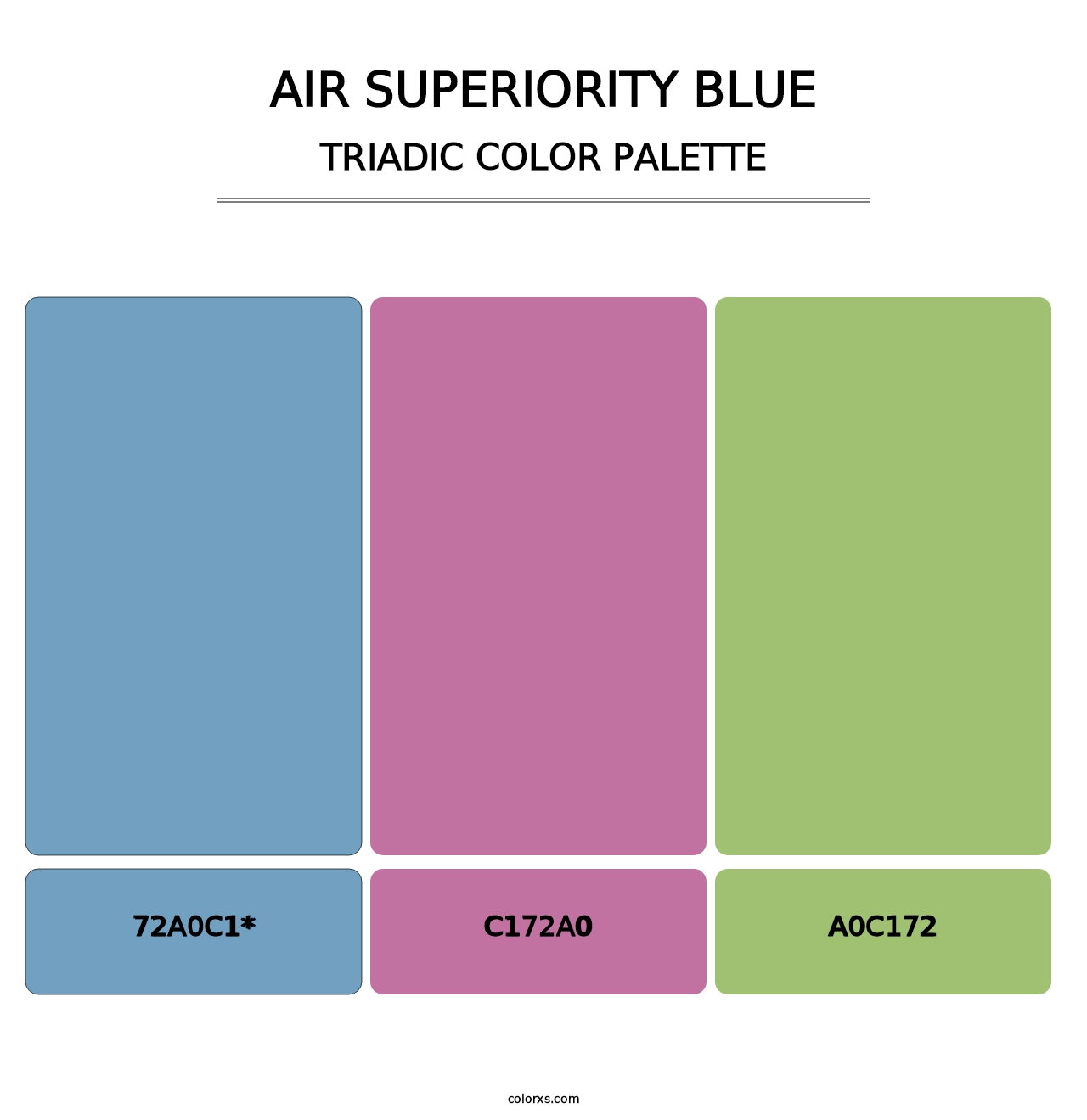 Air Superiority Blue - Triadic Color Palette